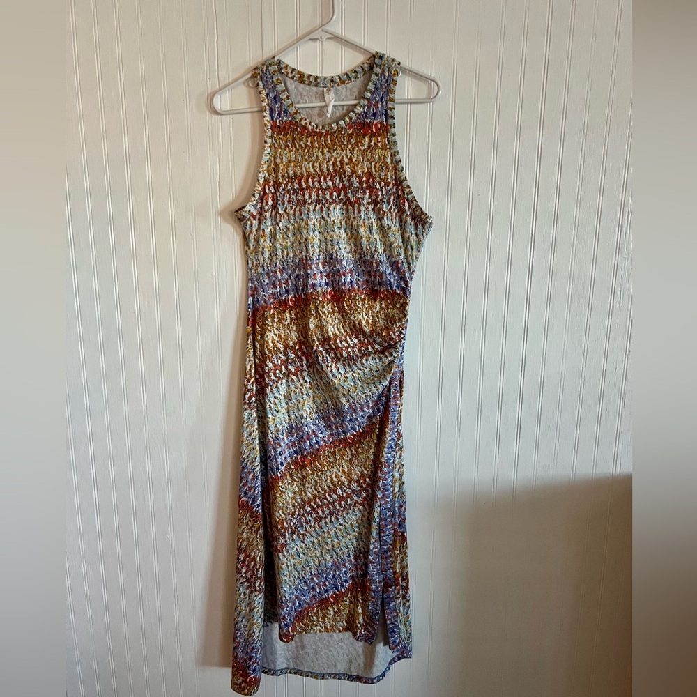 ANTHROPOLOGIE Daily Practice Purple Motiff Treasure Dress